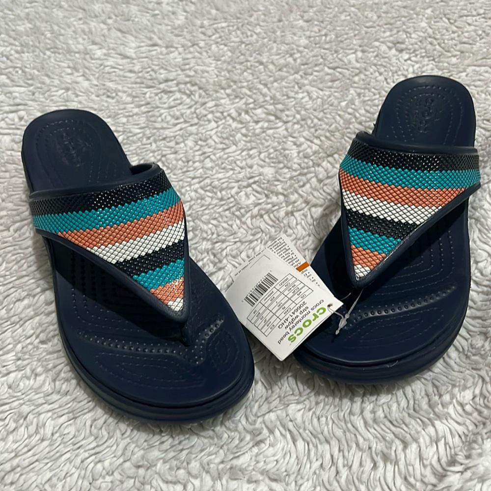 Crocs monterey bead strap wedge